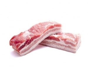 冻肉条收缩膜包装-五花肉-热收缩膜包装机